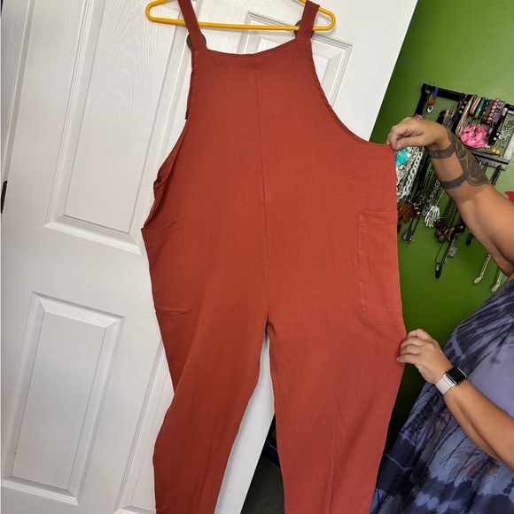 Rust Boho Overalls - Picture 3 of 4